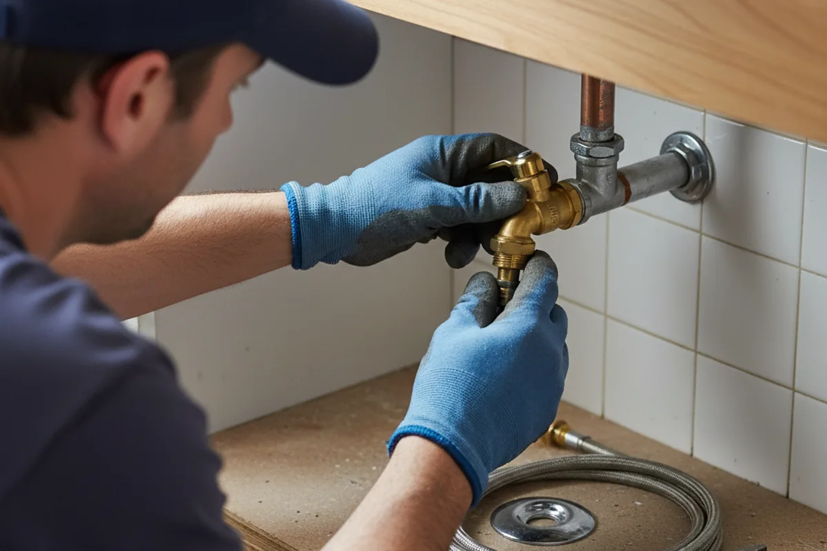 Shutoff valve and fitting work during Emergency Plumbing in Kewanna